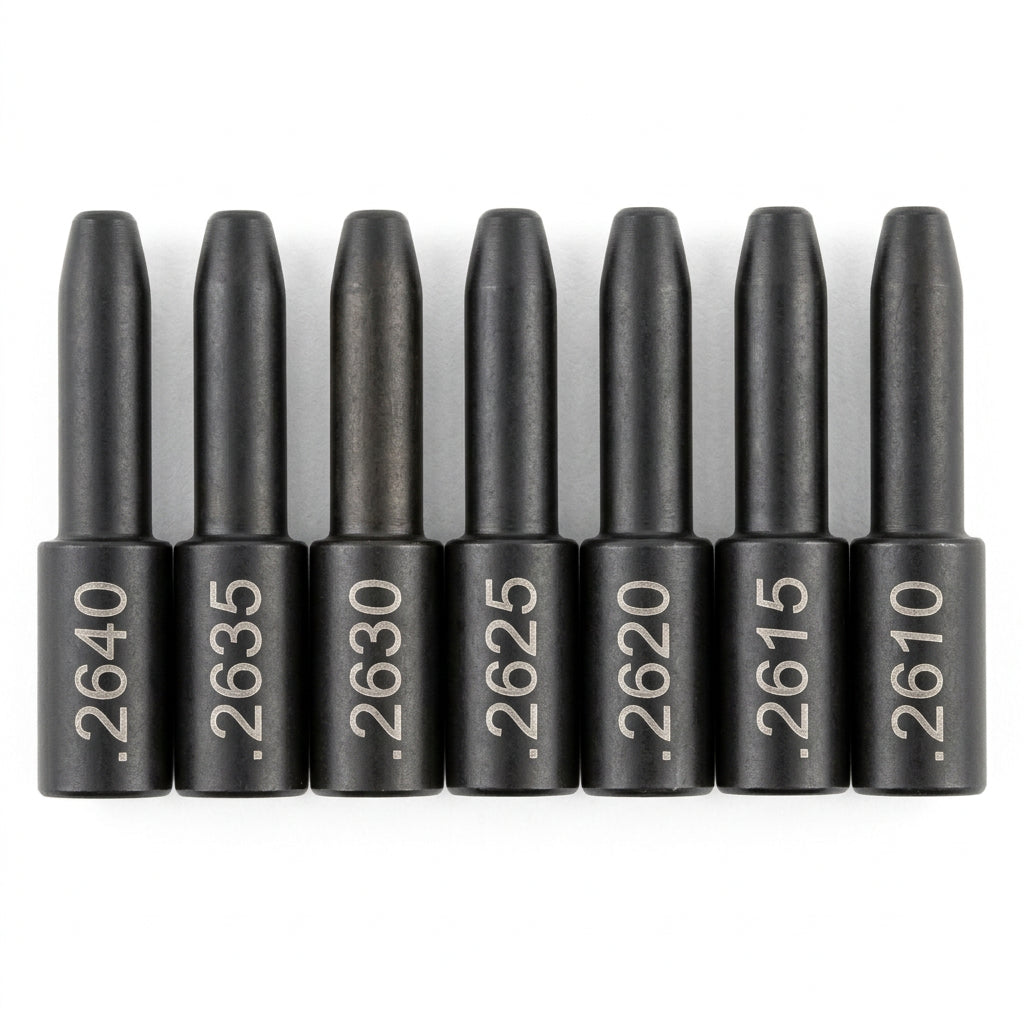 a group of expander mandrels from 21st century coated in black nitride