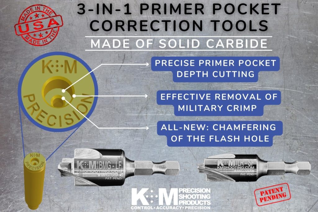 K&M - 3-in-1 Primer Pocket Tool Carbide