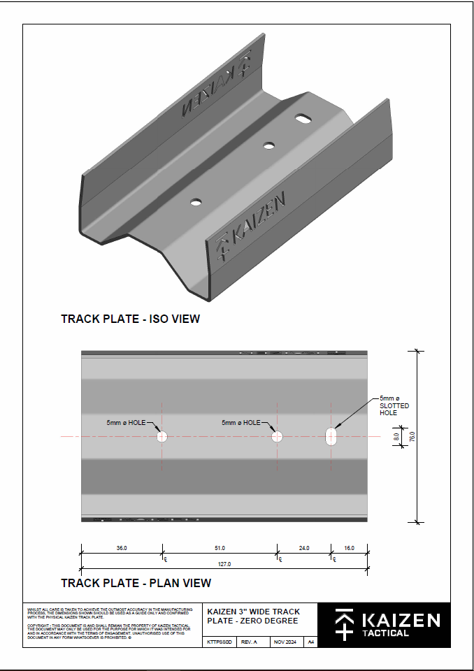 Kaizen Tactical - Track Plate