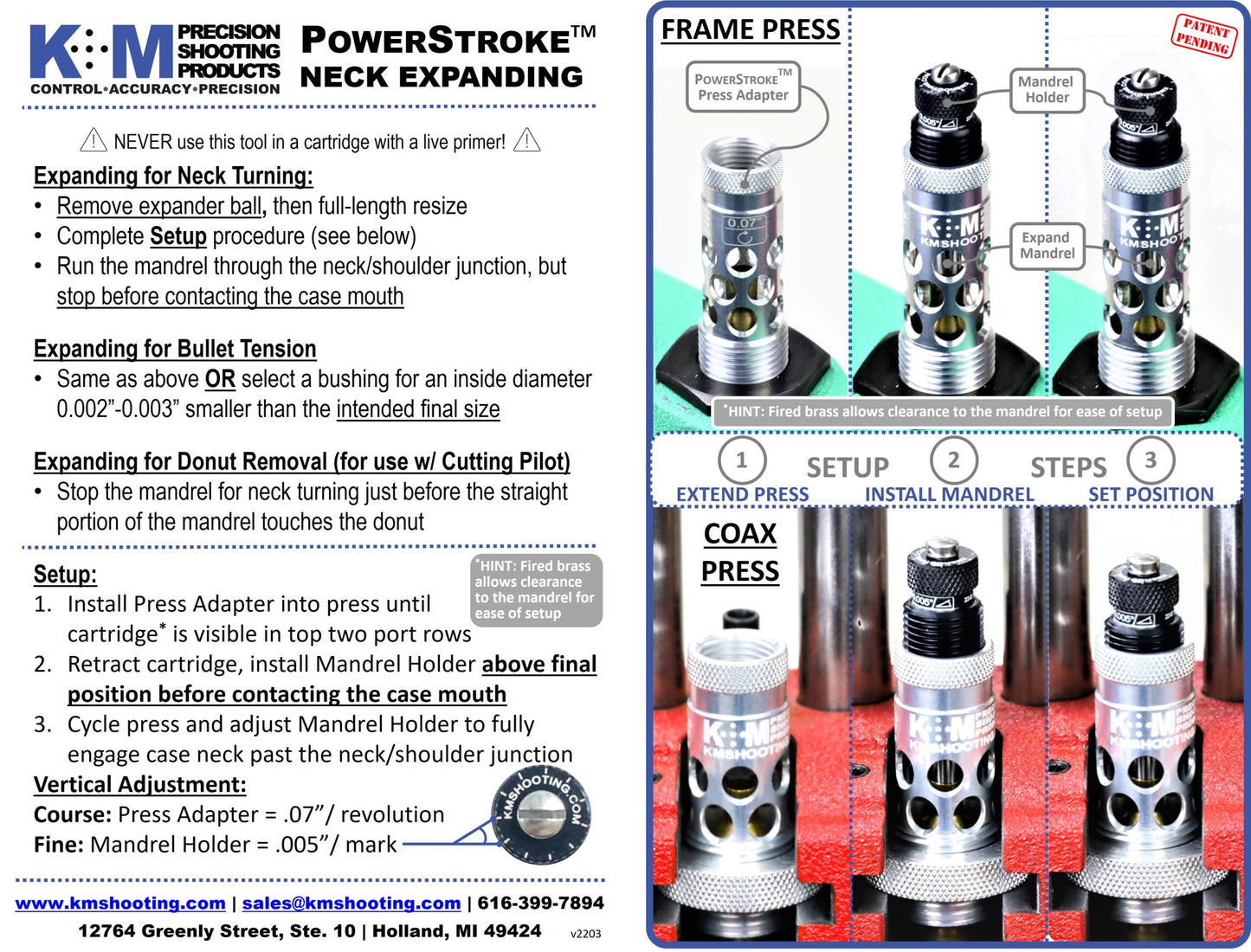 K&M - Expander Mandrel (including Powerstroke)