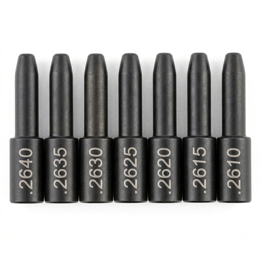 a group of expander mandrels from 21st century coated in black nitride