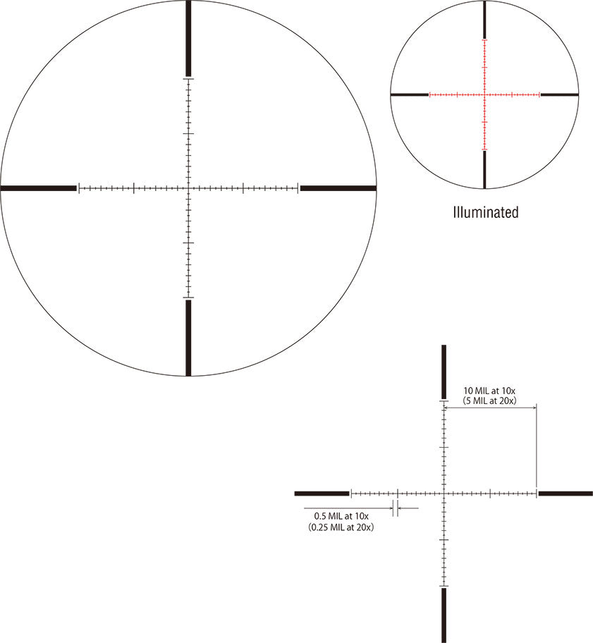March - Compact 1-10x24 Illuminated Scope