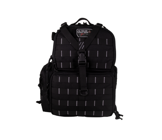 GPS Tactical Range Backpack / Holds 3 Handguns - Black