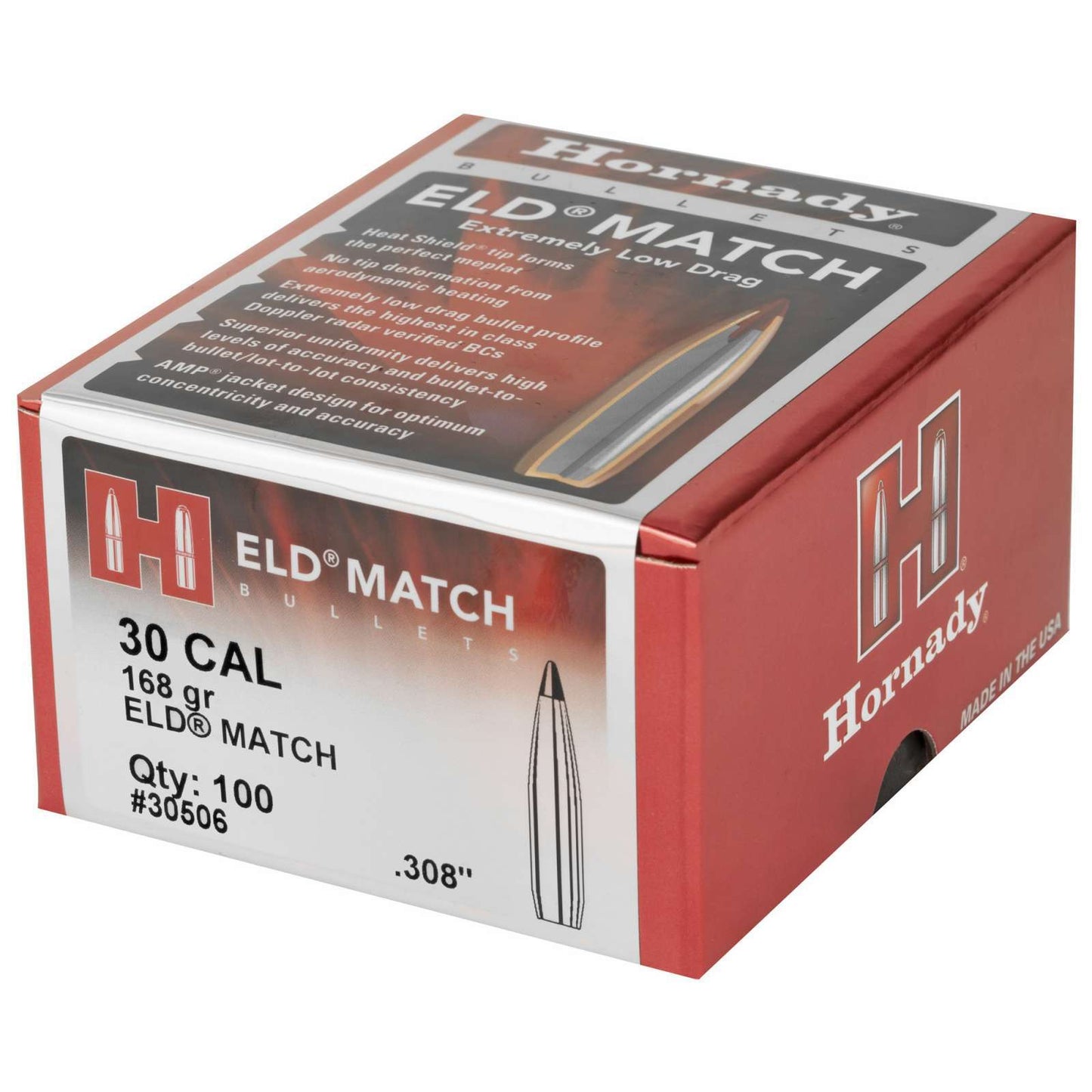 Hornady 30cal 168gr ELD Match Projectile