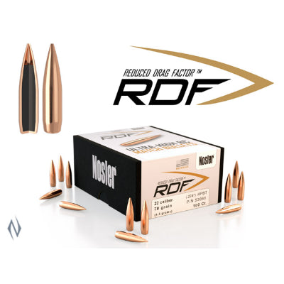 Nosler RDF 224 70GR HPBT Projectile 100pk