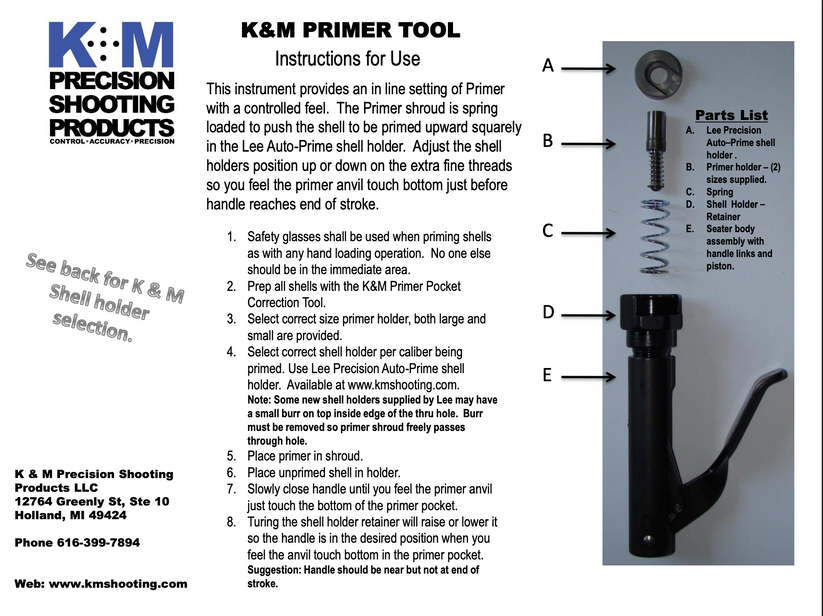 K&M - Primer Deluxe - No Shell Holder – Q Store