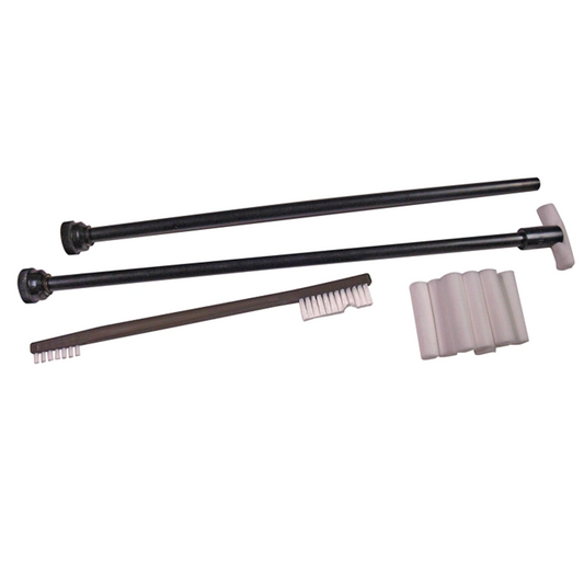 set of rifle action cleaning tools with a brush