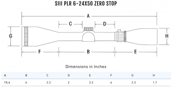 Sightron - S3 PRECISION LONG RANGE Scope 6-24x50 Zero Stop MOA-2
