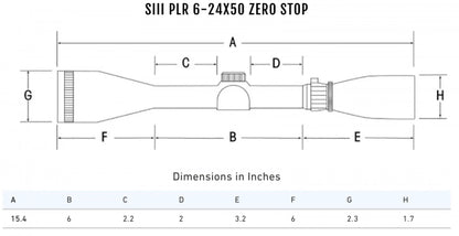 Sightron - S3 PRECISION LONG RANGE Scope 6-24x50 Zero Stop MOA-2