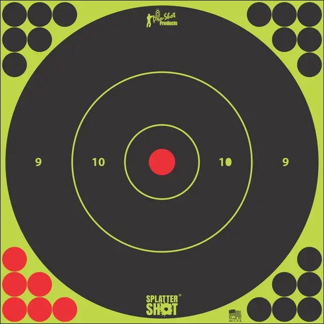 Pro Shot - 6" SplatterShot Green Bullseye (12pk)