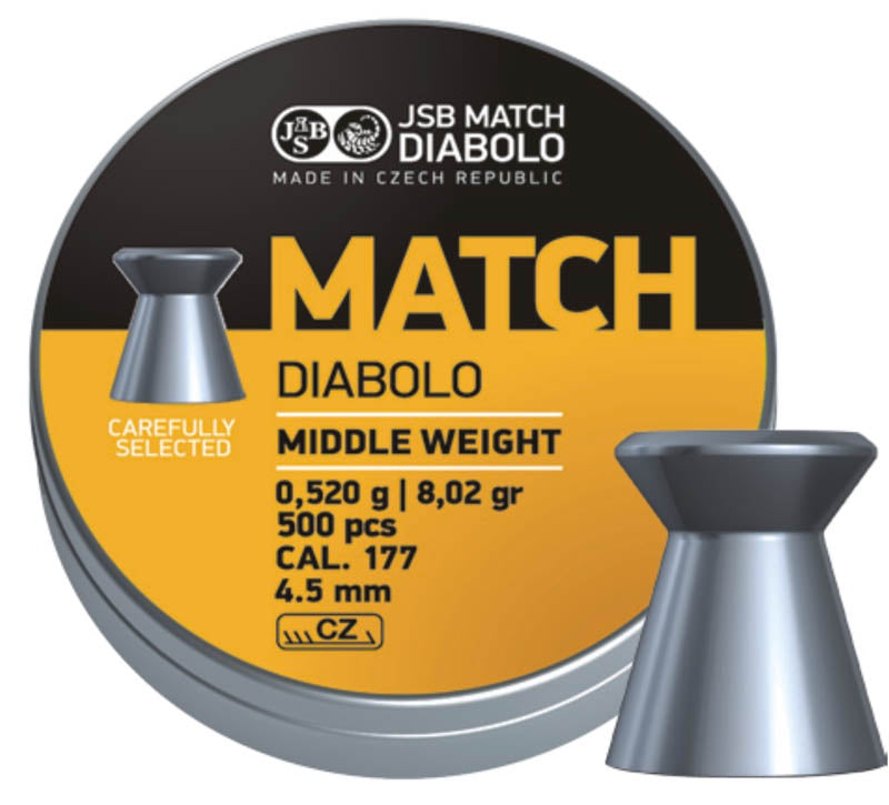 JSB - Diablo Match Airgun Pellets Middle Weight .177cal - 500pc