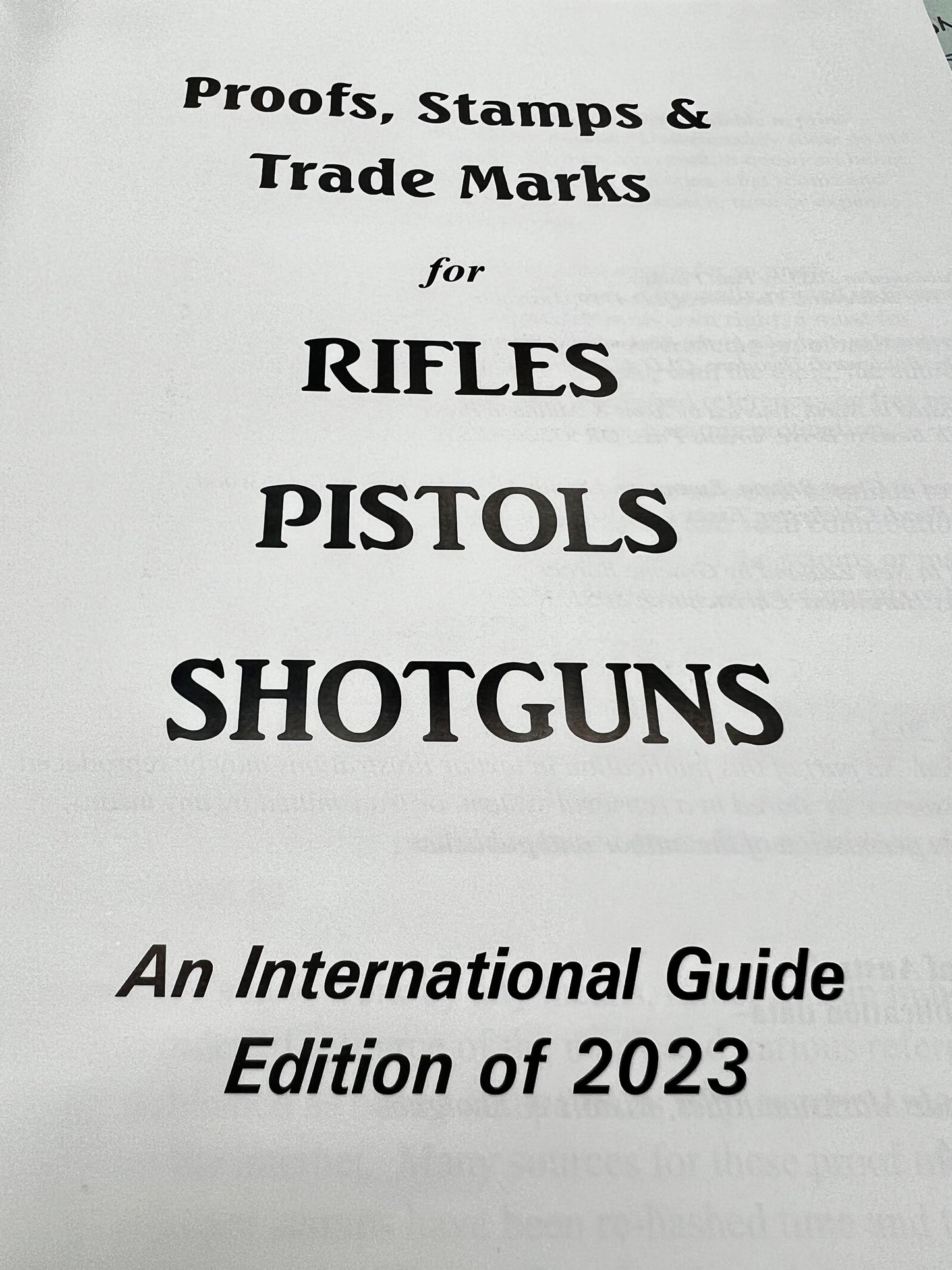 Proofs, Stamps and Trademarks Soft Cover 2023 Edition