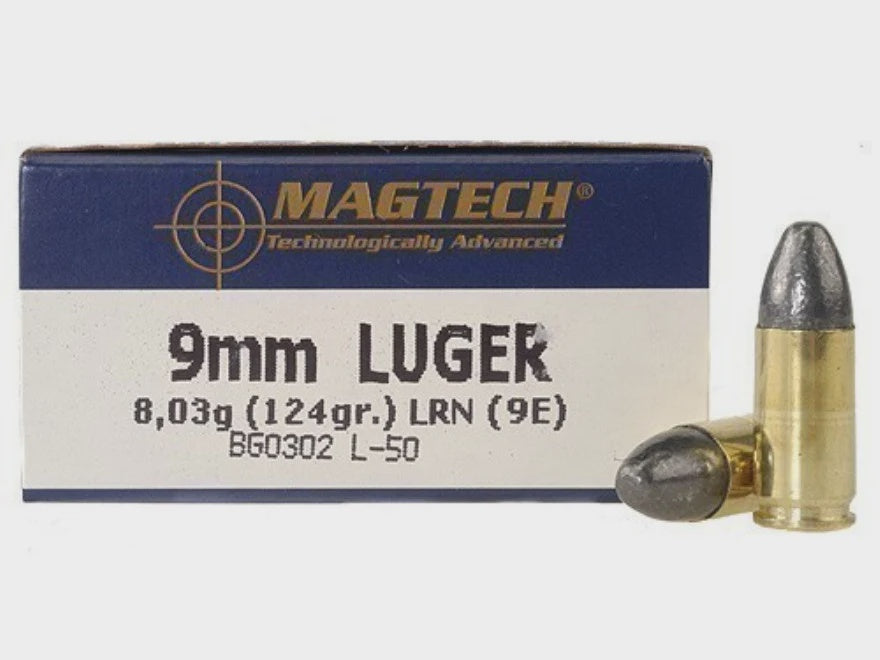 Magtech Ammo 9mm Luger 124gr LRN - 50pk