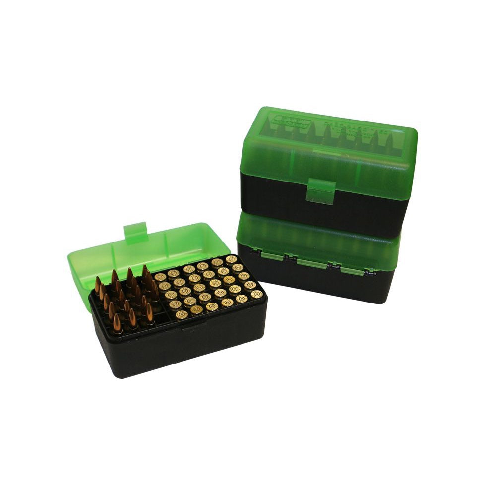 MTM Rifle Box Clear Green/Black